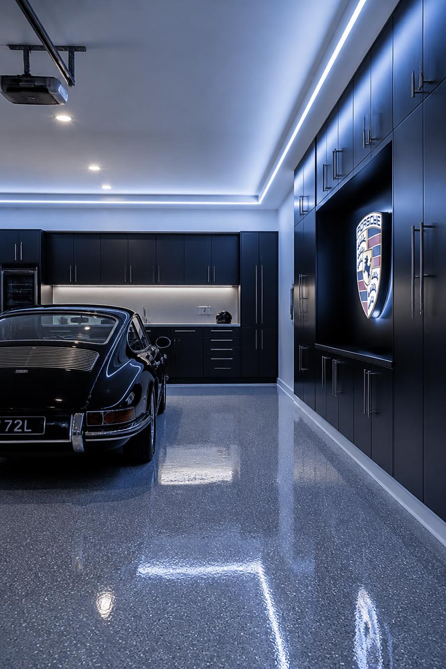 Garage haut de gamme aménagé par un professionnel